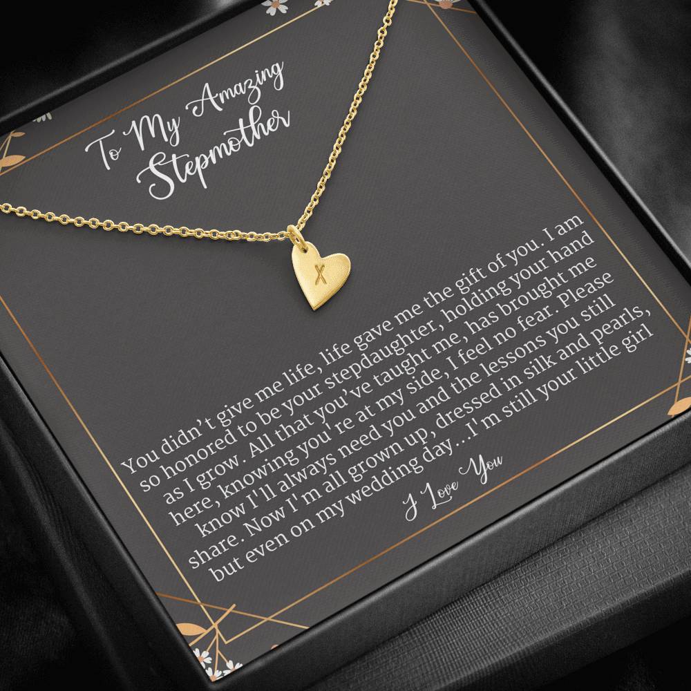 Stepmom Of The Bride Gift Necklace, To Stepmother From Step Daughter, Sweetest Hearts Necklace