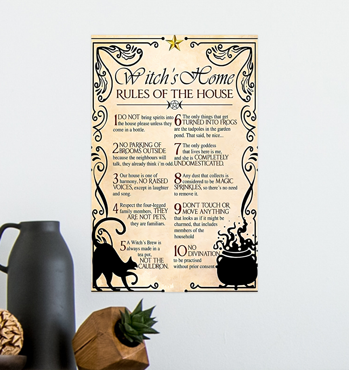 Witch's Home Rules Of The House Poster