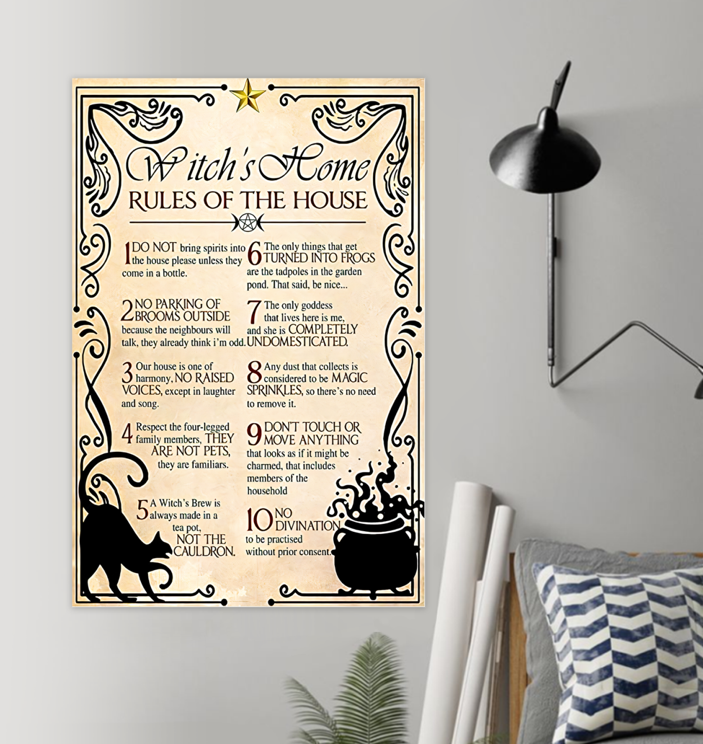 Witch's Home Rules Of The House Poster