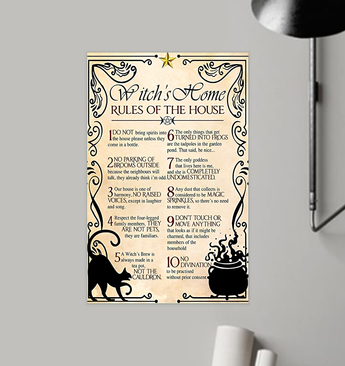 Witch's Home Rules Of The House Poster