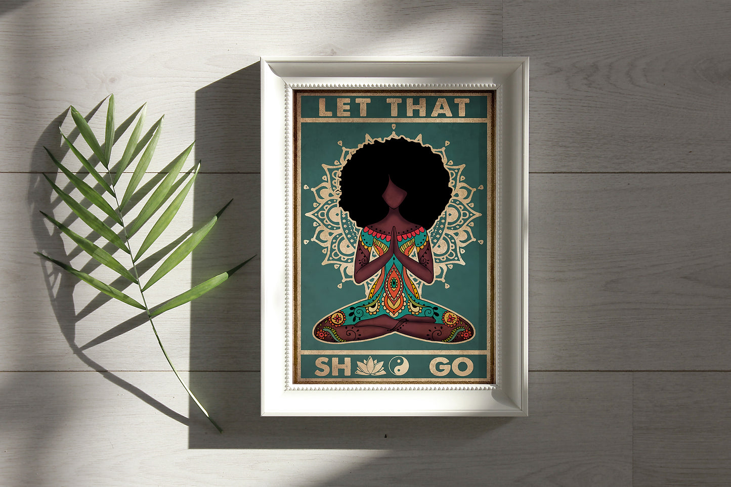 Let That Shit Go Yoga Vertical Poster