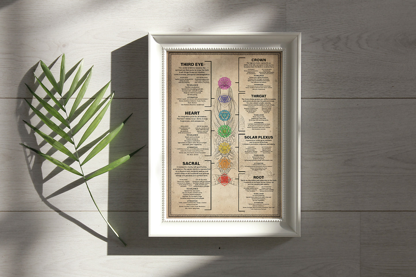 Seven Chakras Knowledge Poster