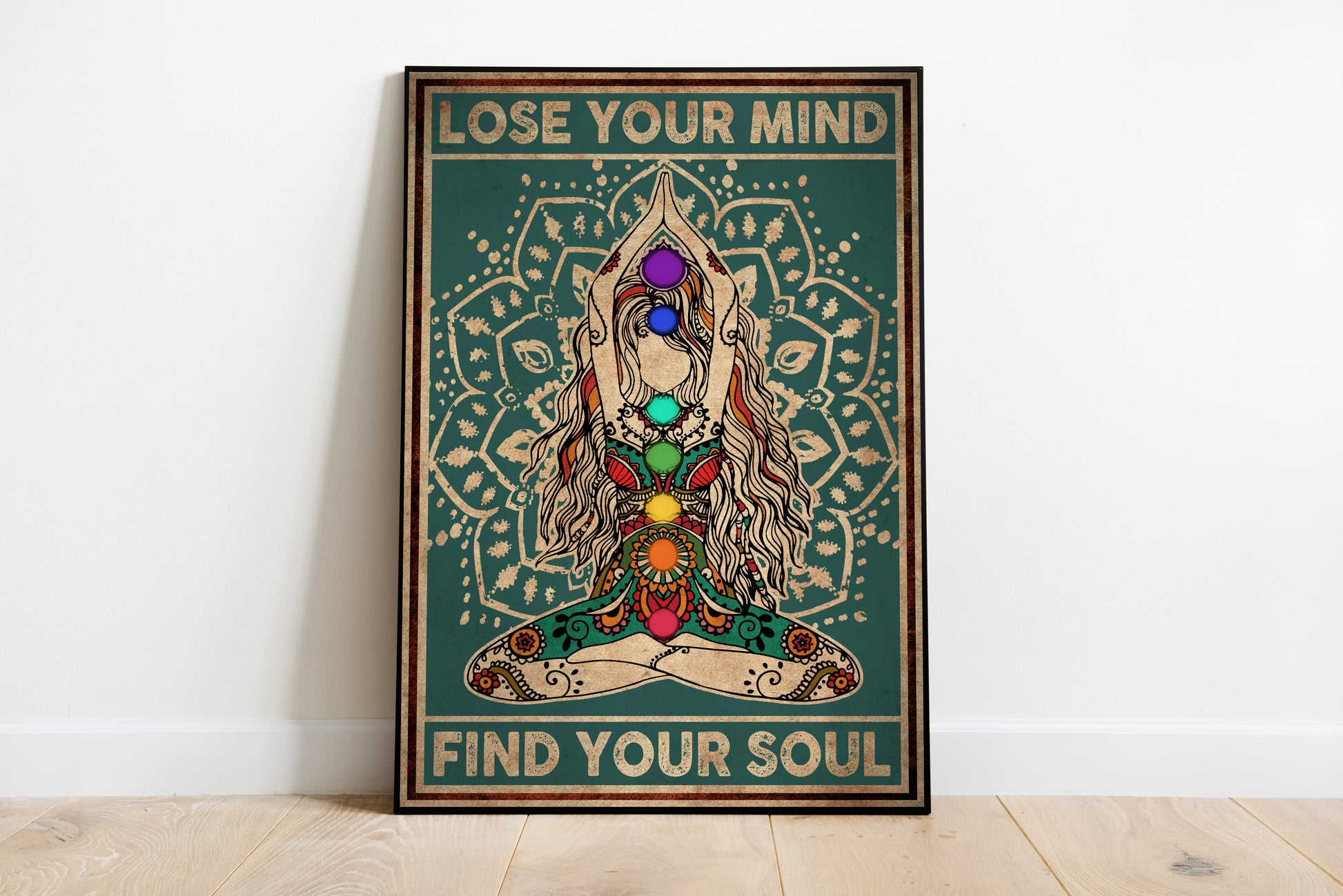 Lose Your Mind Find Your Soul Yoga Vertical Poster