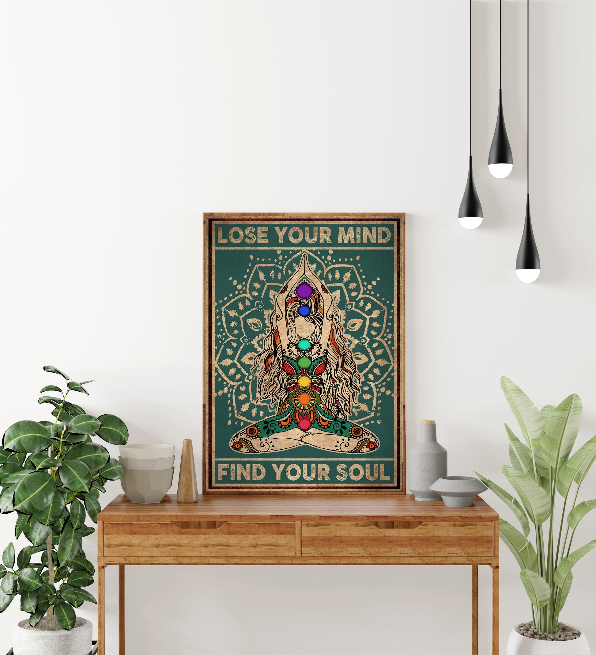 Lose Your Mind Find Your Soul Yoga Vertical Poster