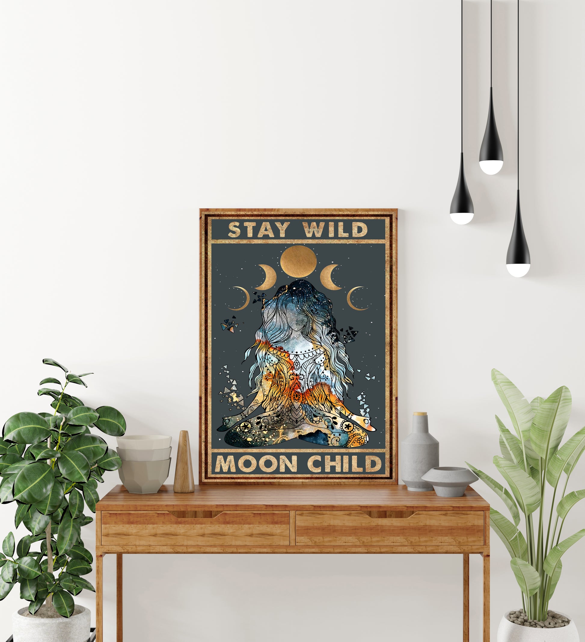 Stay Wild Moon Child Yoga Vertical Poster
