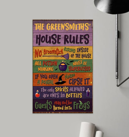 Witch's House Rules Poster