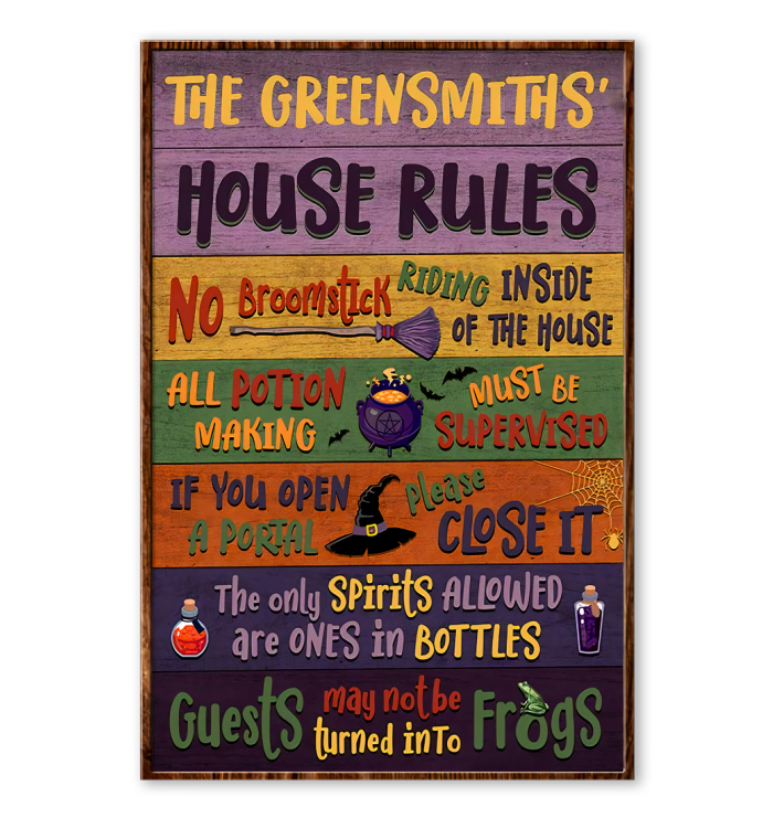Witch's House Rules Poster