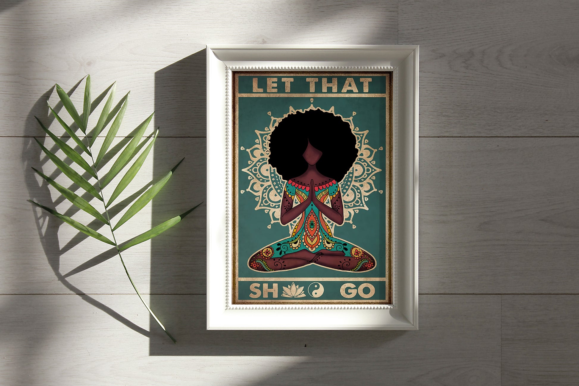 Let That Shit Go Yoga Vertical Poster